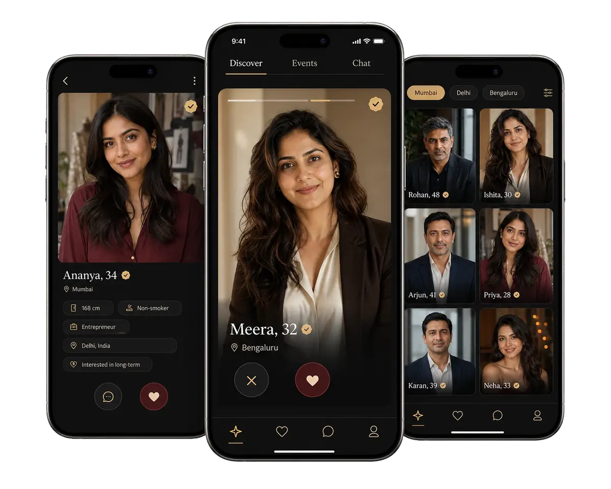 SugarDaddyIndia app profile discovery screens